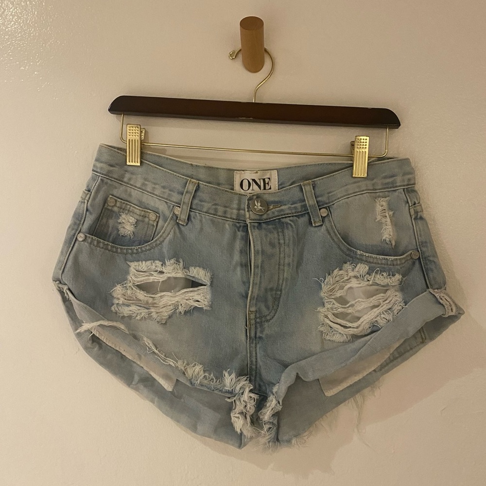 One Teaspoon Denim Cut Off Shorts
